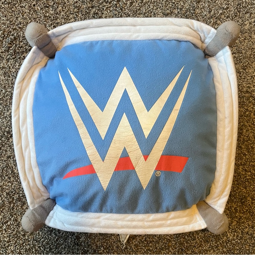 WWE Wrestling Ring Blue Square Pillow 2013